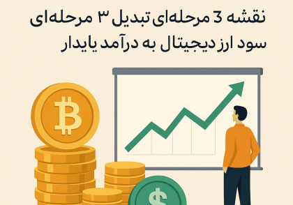 نقشه راه (road_map) ۳ مرحله‌ای تبدیل سود ارز دیجیتال به درآمد پایدار